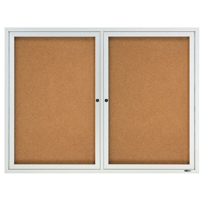 Quartet Cork Enclosed Board, Aluminum Frame, 3H x 4W (2364)