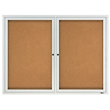 Quartet Cork Enclosed Board, Aluminum Frame, 3H x 4W (2364)