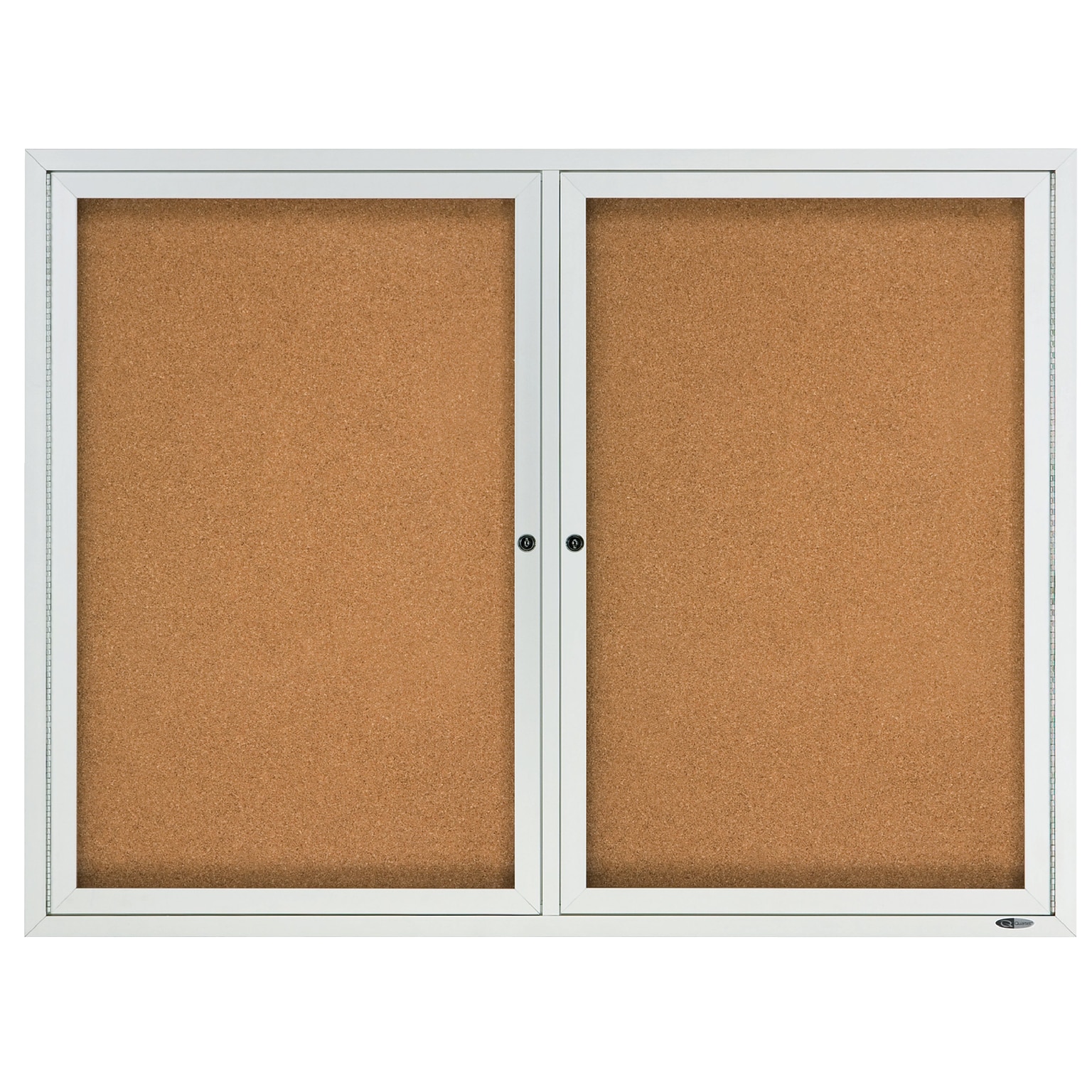 Quartet Cork Enclosed Bulletin Board, Aluminum Frame, 4H x 6W (2367)