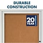 Quartet Cork Enclosed Bulletin Board, Aluminum Frame, 4'H x 6'W (2367)