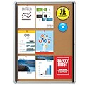 Quartet Cork Enclosed Bulletin Board, Aluminum Frame, 39H x 30W (EIHC3930)