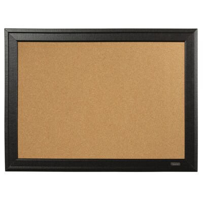 Quartet Cork Bulletin Board, Black Frame, 23'' x 17'' (79281)