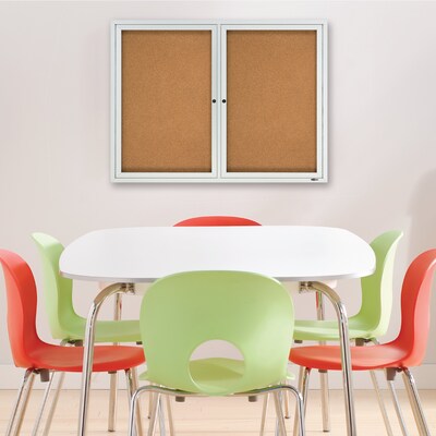 Quartet Cork Enclosed Board, Aluminum Frame, 3H x 4W (2364)