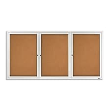 Quartet Cork Enclosed Bulletin Board, Aluminum Frame, 3H x 6W (2366)