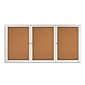 Quartet Cork Enclosed Bulletin Board, Aluminum Frame, 3'H x 6'W (2366)