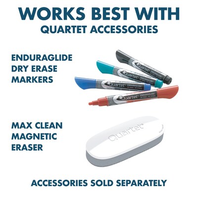 Quartet Fusion Nano-Clean Magnetic Dry-Erase Whiteboard, Anodized Aluminum Frame, 4' x 6' (NA7248F)