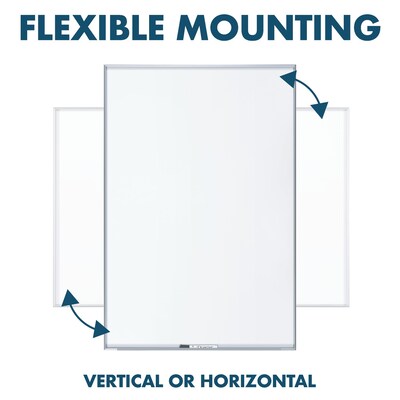 Quartet Fusion Nano-Clean Magnetic Dry-Erase Whiteboard, Anodized Aluminum Frame, 4' x 6' (NA7248F)