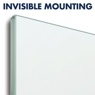 Quartet InvisaMount Glass Dry-Erase Whiteboard, 2' x 3' (G3922IMW)