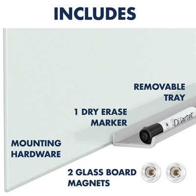 Quartet InvisaMount Glass Dry-Erase Whiteboard, 2' x 3' (G3922IMW)