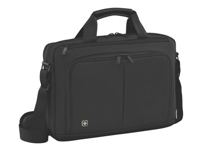 Wenger Source Laptop Briefcase, Black Nylon (601366)