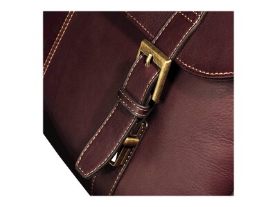 Samsonite Flapover Double Gusset Laptop Briefcase, Brown Leather (45798-1139)