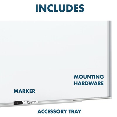 Quartet Fusion Nano-Clean Magnetic Dry-Erase Whiteboard, Anodized Aluminum Frame, 4' x 6' (NA7248F)