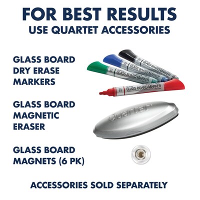Quartet InvisaMount Glass Dry-Erase Whiteboard, 2' x 3' (G3922IMW)