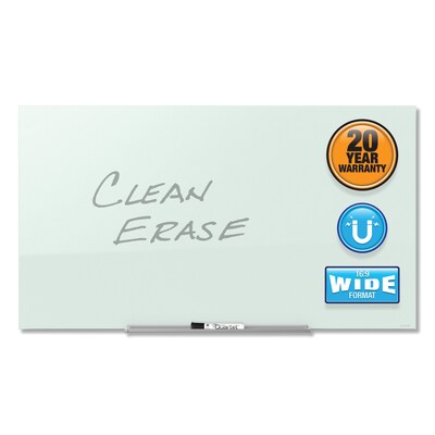 Quartet InvisaMount Glass Dry-Erase Whiteboard, 2' x 3' (G3922IMW)