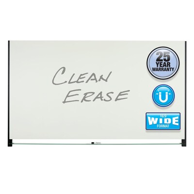 Quartet Evoque Glass Dry-Erase Whiteboard, Aluminum Frame, 4 x 6 (G7442BA)