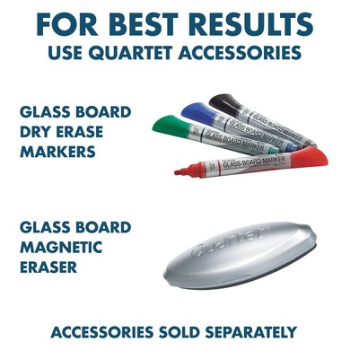 Quartet Infinity Magnetic Glass Cubicle Dry-Erase Whiteboard, 2.5' x 2' (PDEC1830)
