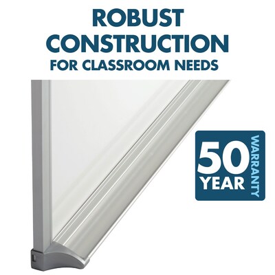 Quartet Porcelain Dry-Erase Whiteboard, Anodized Aluminum Frame, 4' x 8' (PPA408)
