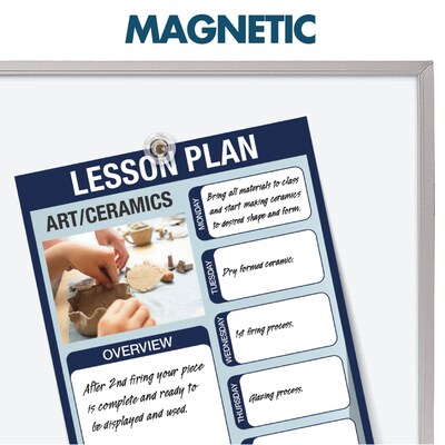 Quartet Porcelain Dry-Erase Whiteboard, Anodized Aluminum Frame, 4' x 8' (PPA408)