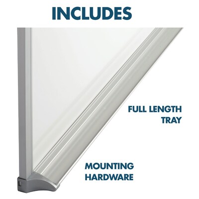 Quartet Porcelain Dry-Erase Whiteboard, Anodized Aluminum Frame, 4' x 8' (PPA408)