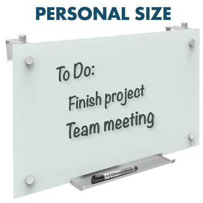 Quartet Infinity Magnetic Glass Cubicle Dry-Erase Whiteboard, 2.5' x 2' (PDEC1830)