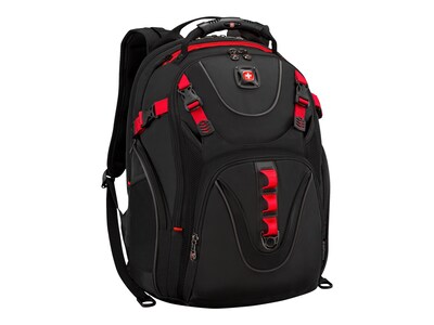 Wenger Maxxum Laptop Backpack, Solid, Red/Black (602245)
