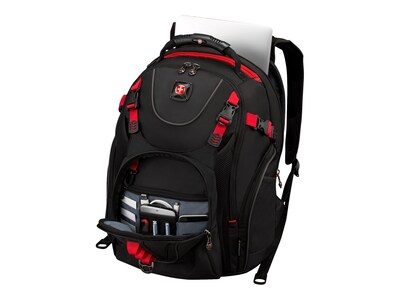 Wenger Maxxum Laptop Backpack, Solid, Red/Black (602245)