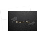 Great Papers! Gold Grad Foil Matte Personal Thank You Notecards, Black, 50/Pack (2019018)