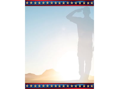 Great Papers! Home Of The Brave Patriotic Letterhead, Multicolor, 80/Pack (2019049)