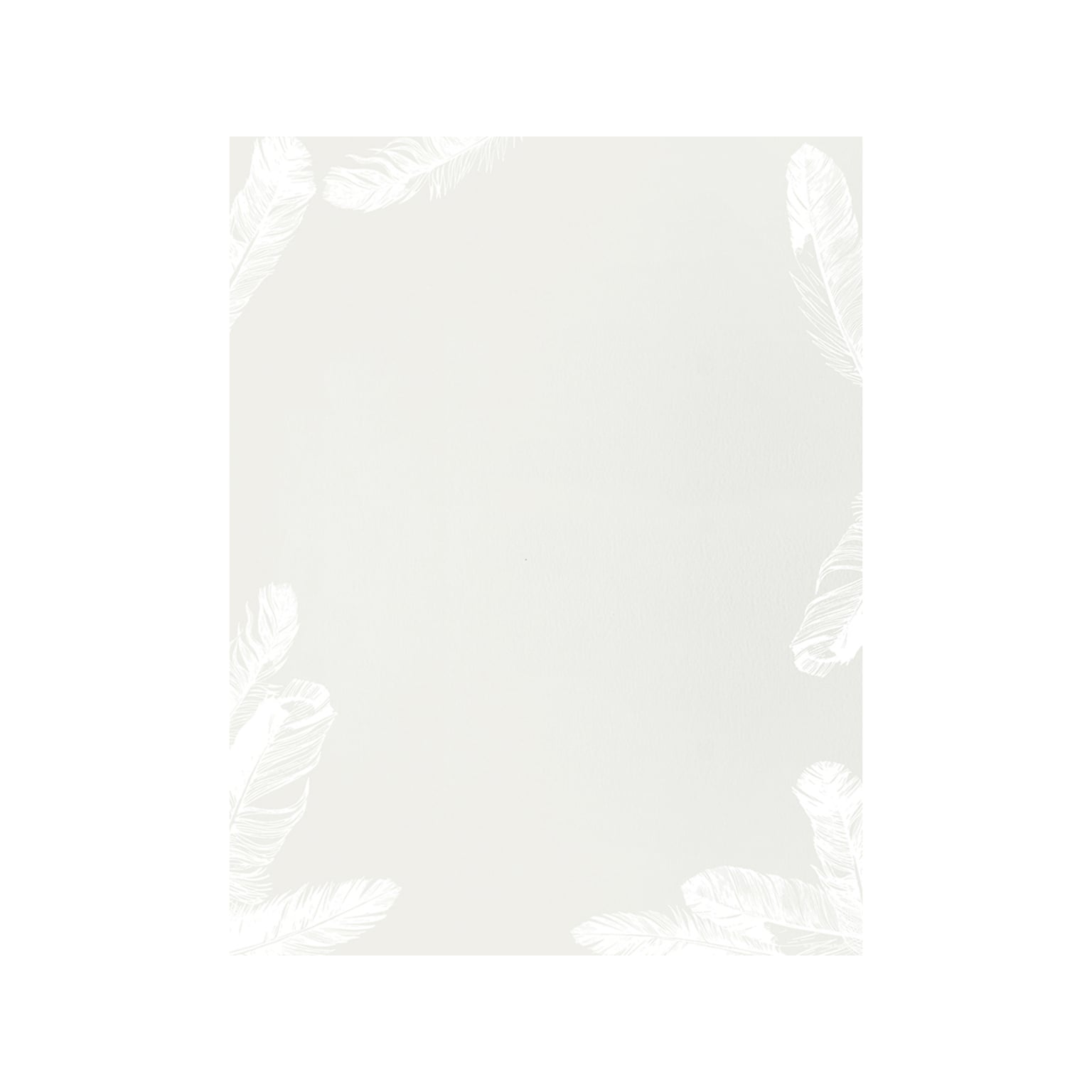 Great Papers! Soft Feathers Everyday Letterhead, Gray/White, 80/Pack (2019066)