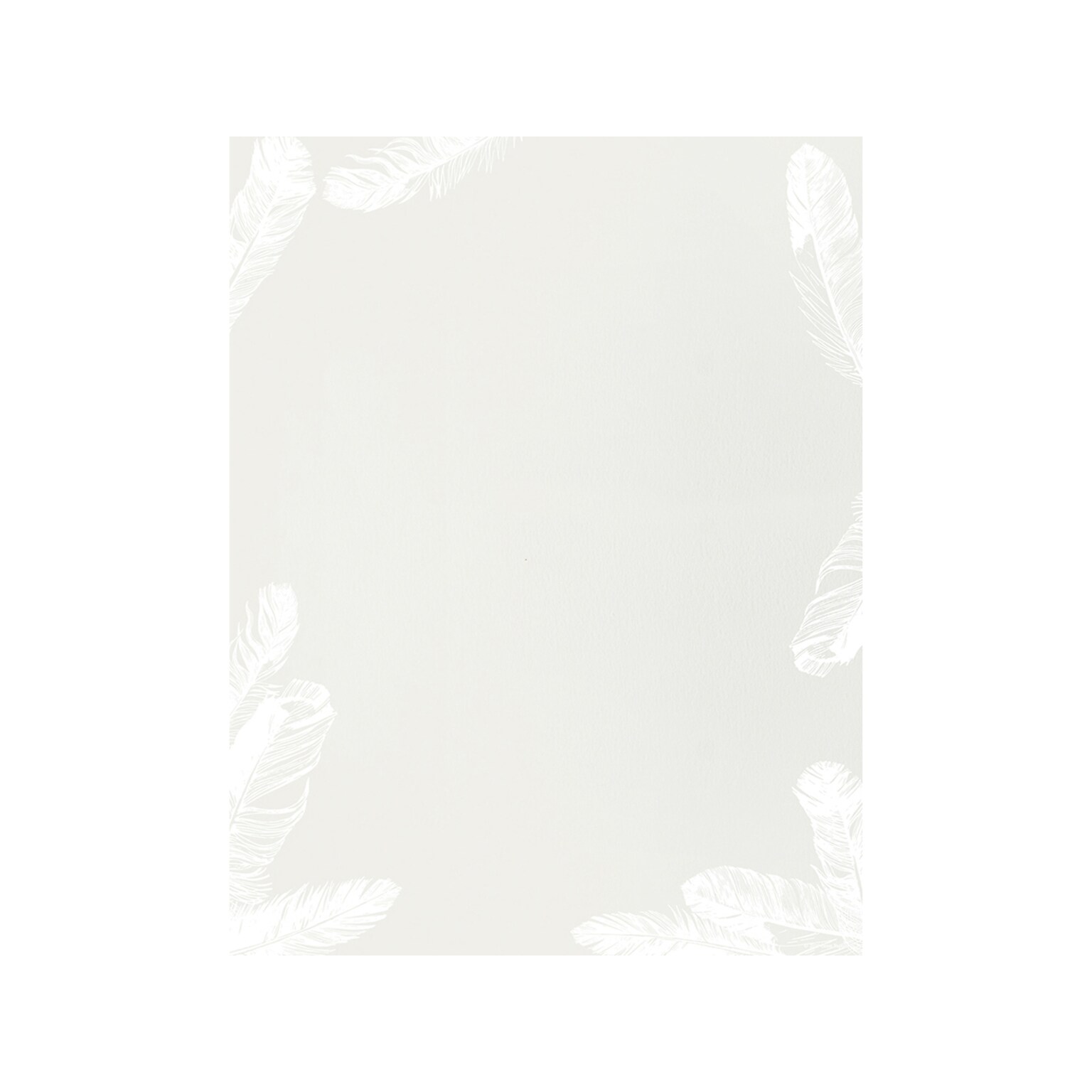 Great Papers! Soft Feathers Everyday Letterhead, Gray/White, 80/Pack (2019066)