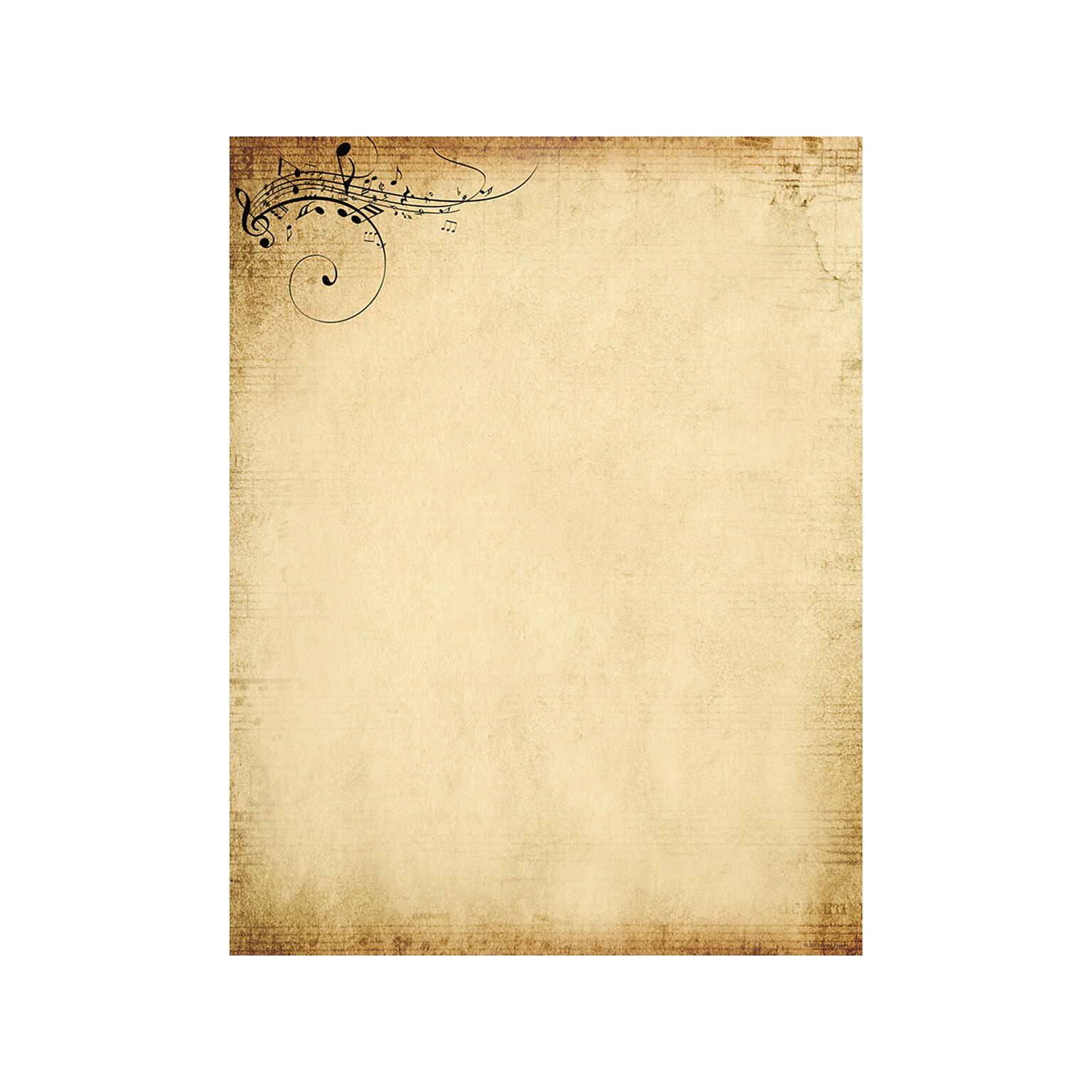 Great Papers! Treble Clef Music Letterhead, Beige, 80/Pack (2019067)