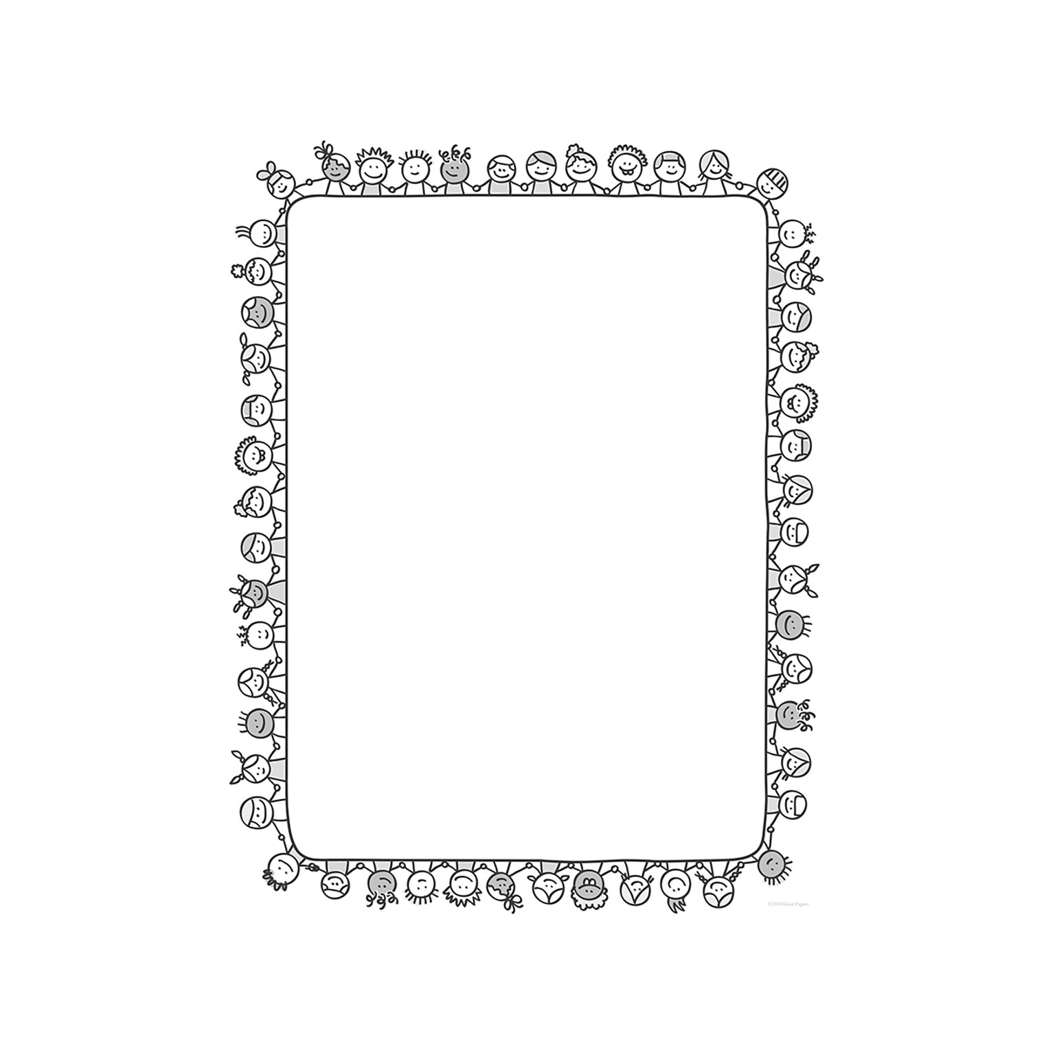 Great Papers! Kumbaya Everyday Letterheads, White/Black, 80/Pack (2019057)