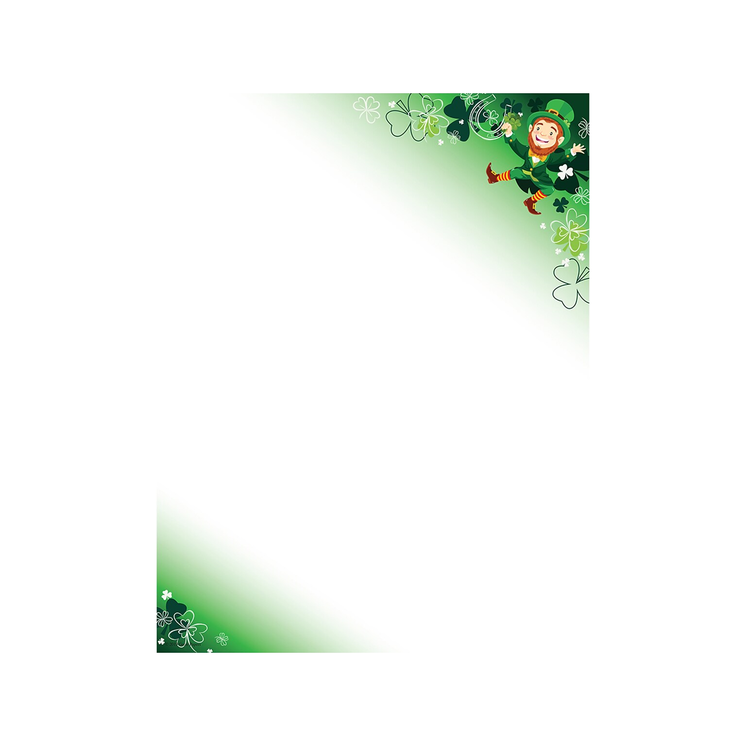Great Papers! Happy Leprechaun Holiday Letterheads, Multicolor, 80/Pack (2019076)