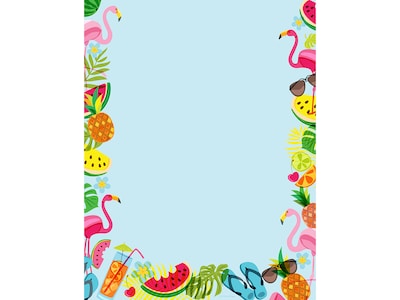 Great Papers! Tropical Vibes Letterhead, Multicolor, 80/Pack (2019065)