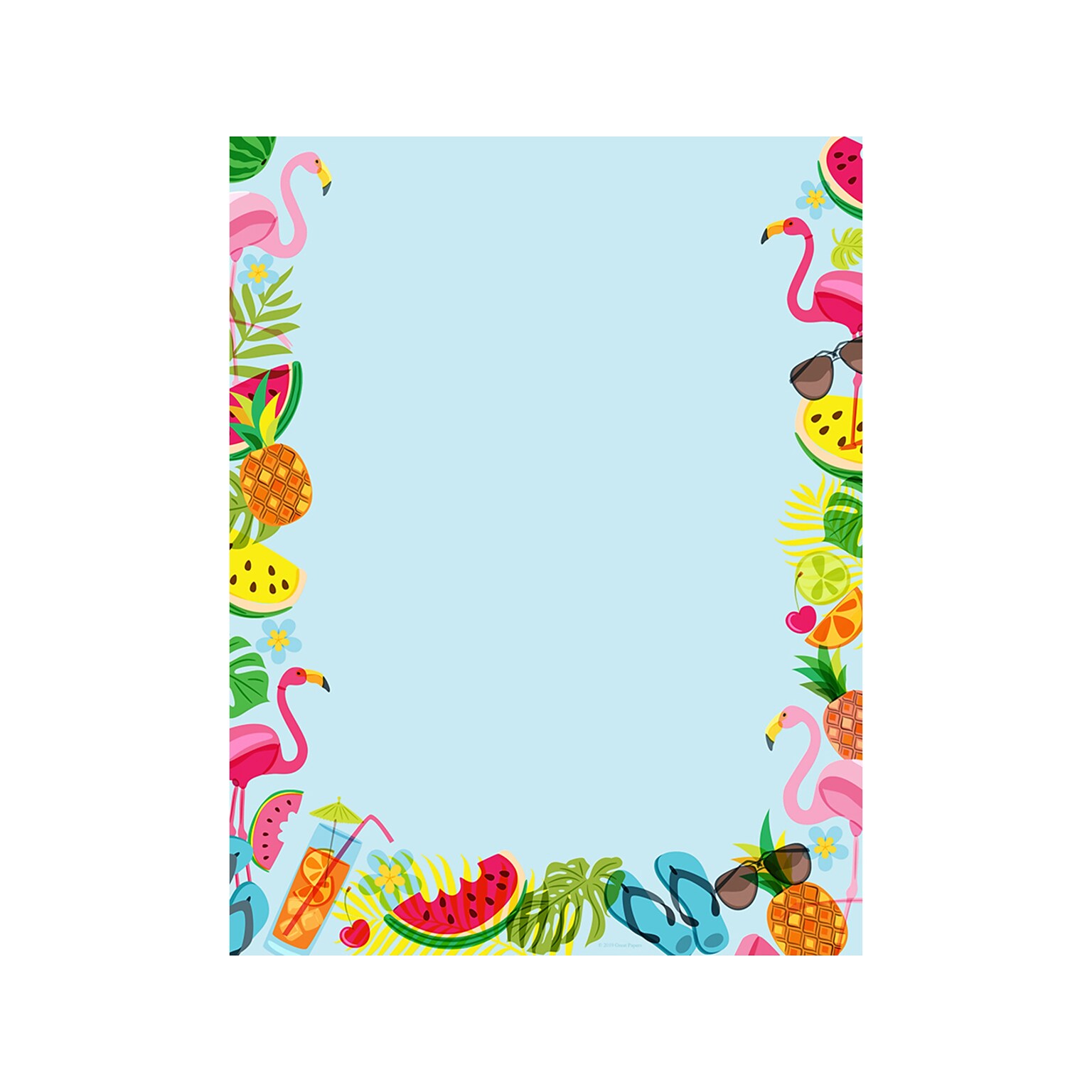 Great Papers! Tropical Vibes Letterhead, Multicolor, 80/Pack (2019065)