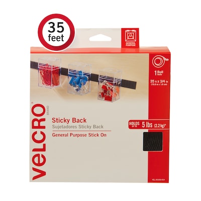 VELCRO Brand Sticky Back, Black (VEL-30168-USA)