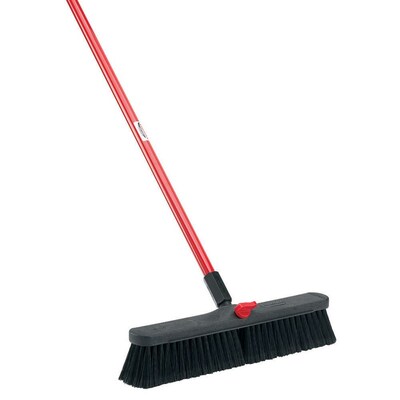 Libman 18 Steel Handle Smooth Surface Push Broom, 4/Pack (0800)