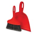 Libman Dust Pan with Whisk Broom, Polypropylene, 10 Pan, Red, Case of 6, (0906)