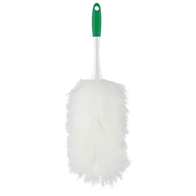 Libman Handheld Lambswool Duster, Polypropylene & Sanoprene, 18, Green & White, Case of 12, (0244)