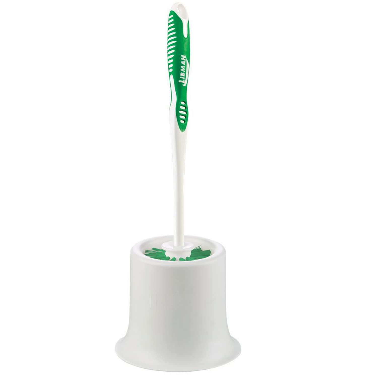 Libman Round Bowl Brush & Open Caddy 15L Polypropylene, Green & White, 4 Pack (0034)