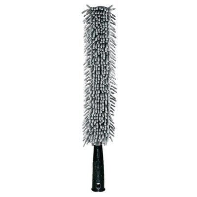 Libman Flexible Microfiber Duster, Polypropylene Handle, 24 x 3 Head, Gray & Black, Case of 6, (0585)