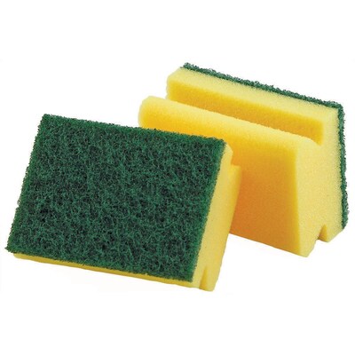 Libman 4L x 3W Sponge Scrubbers, 2/pack, 6 packs/ per carton  (0064)