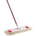 Libman 24 Dust Mop, 100% Cotton, 24 x 5, Red & White, Case of 6, (0922)