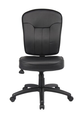 Boss Leather Task Chair, Black (B1560)