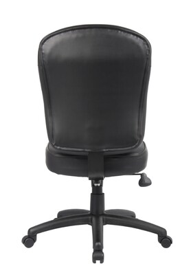 Boss Leather Task Chair, Black (B1560)