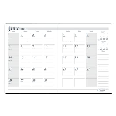 2019 House of Doolittle 7 x 10 Academic Planner, Monthly Calendar, Burgundy (HOD26104)