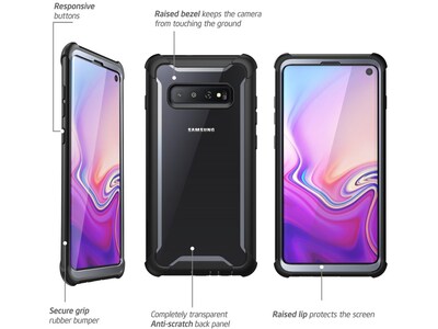 i-Blason Ares Black Rugged Case for Samsung Galaxy S10 (Galaxy-S10-Ares-SP-Black)