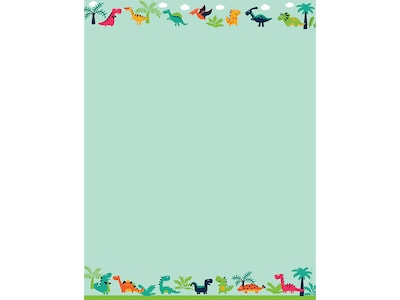 Great Papers! Happy Dinosaur Children Letterhead, Multicolor, 80 Per Pack (2019054)