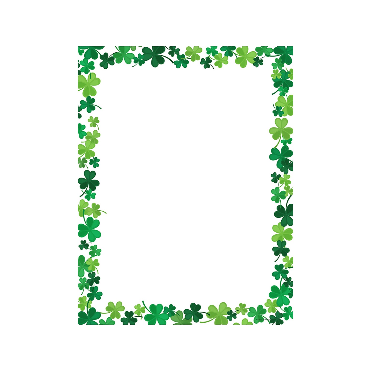 Great Papers! Jolly Shamrock Everyday Letterhead, White/Green, 80 Per Pack (2019062)