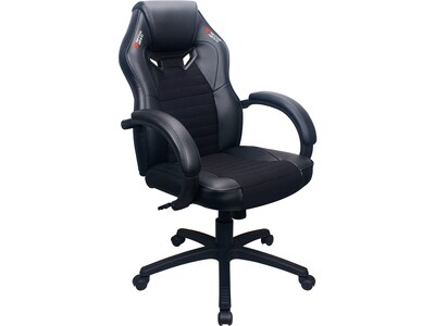 Raynor PVC Racing Gaming Chair, Black (G-SMX59-BLK)